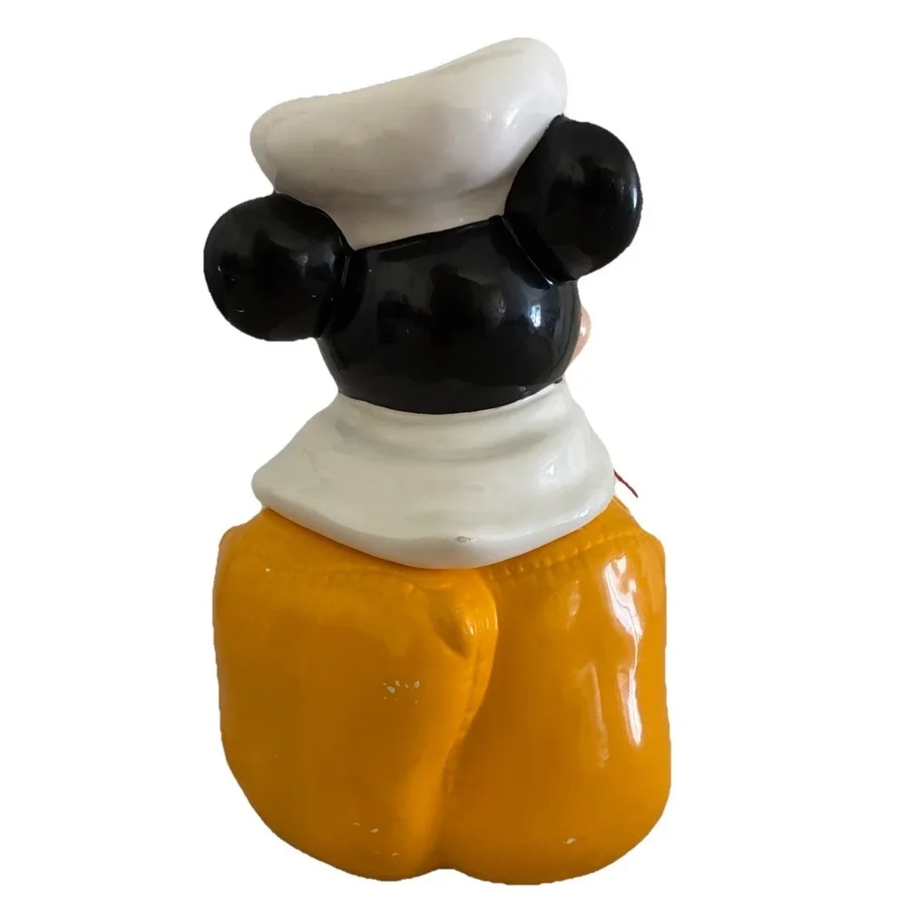 Vintage Cookie Jar Disney‎ Mickey Mouse Chef Flour Sack Hoan Ltd. Ceramic *flaws